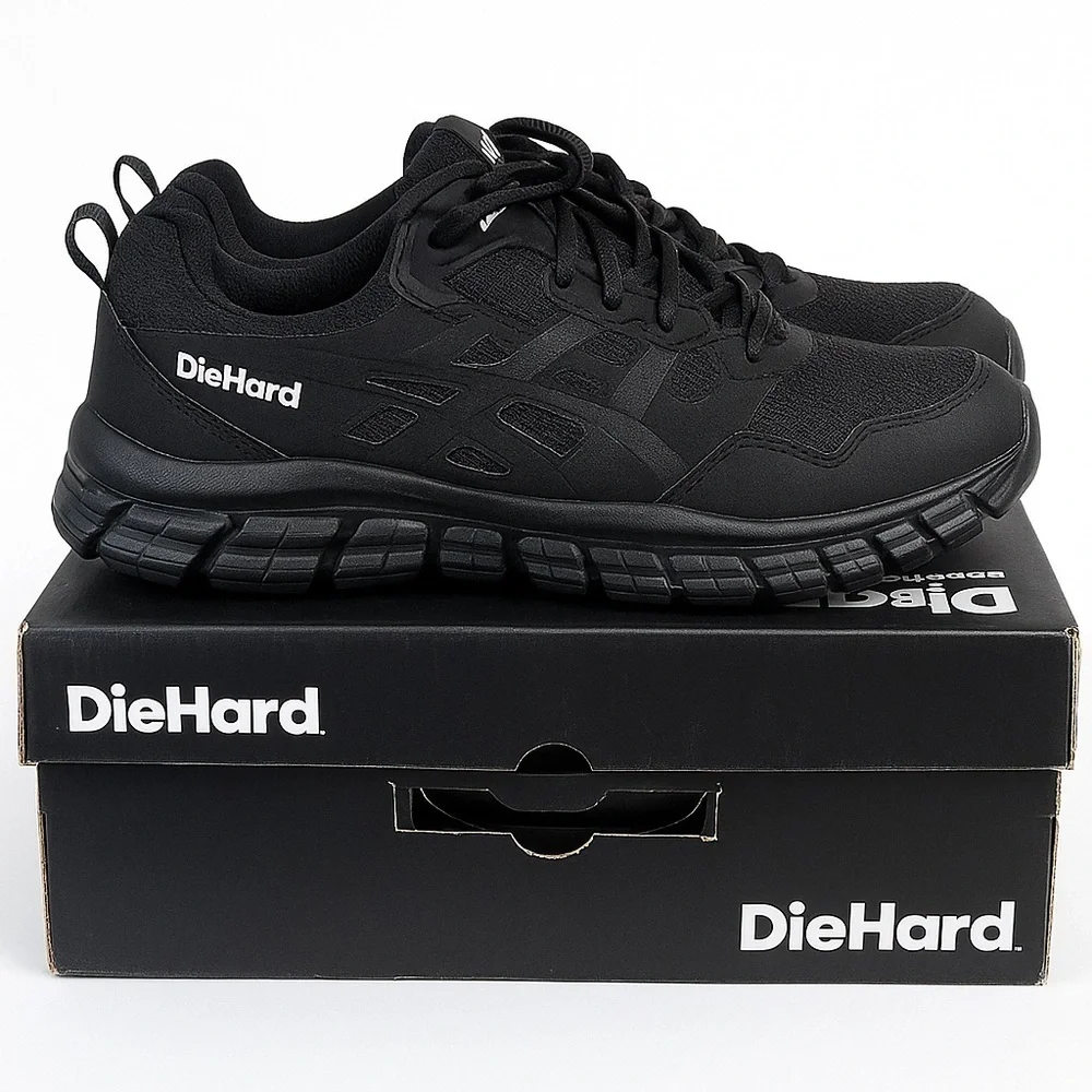 DieHard Men’s Composite Toe Work Shoes • Black Size 11 • Slip-Resistant • NWT